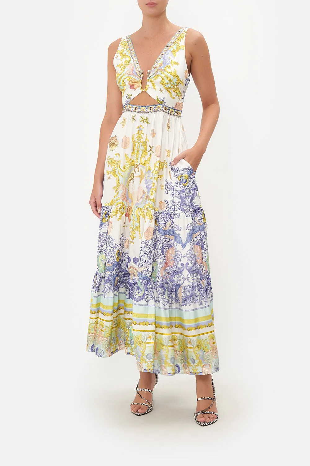 V NECK CUT OUT DRESS STAR OF THE SEA sold by Camilla