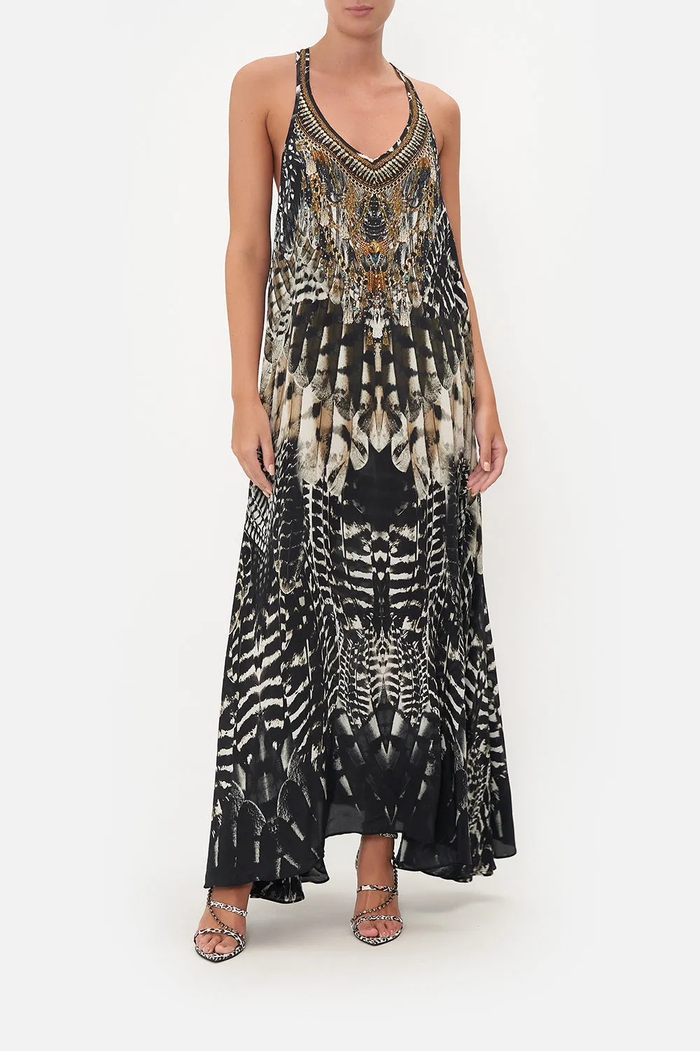 V NECK RACERBACK DRESS NIGHT OWL sold by Camilla