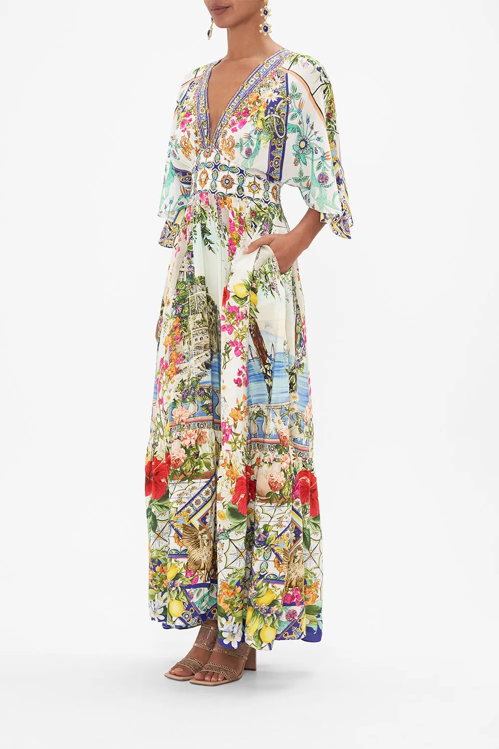 WAISTED DRESS WITH HEM RUFFLE AMALFI AMORE sold by Camilla product image thumbnail 4