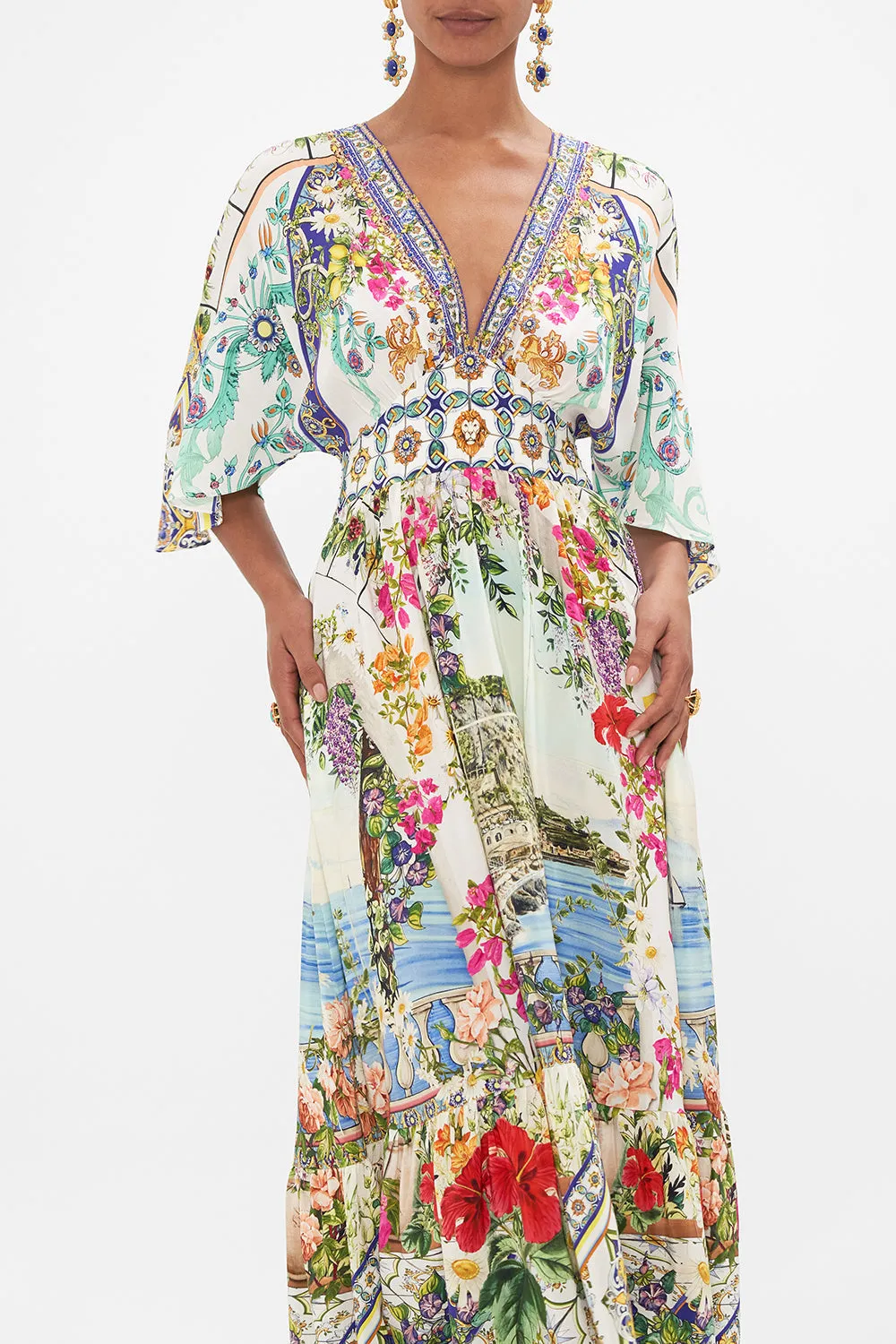 WAISTED DRESS WITH HEM RUFFLE AMALFI AMORE sold by Camilla product image thumbnail 5