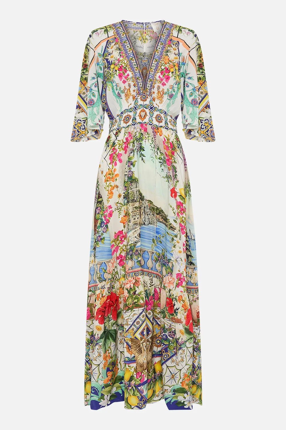 WAISTED DRESS WITH HEM RUFFLE AMALFI AMORE sold by Camilla product image thumbnail 3