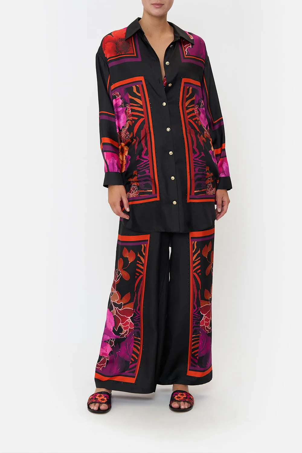 SHIRT TUNIC WITH POCKETS MIDNIGHT POPPY sold by Camilla