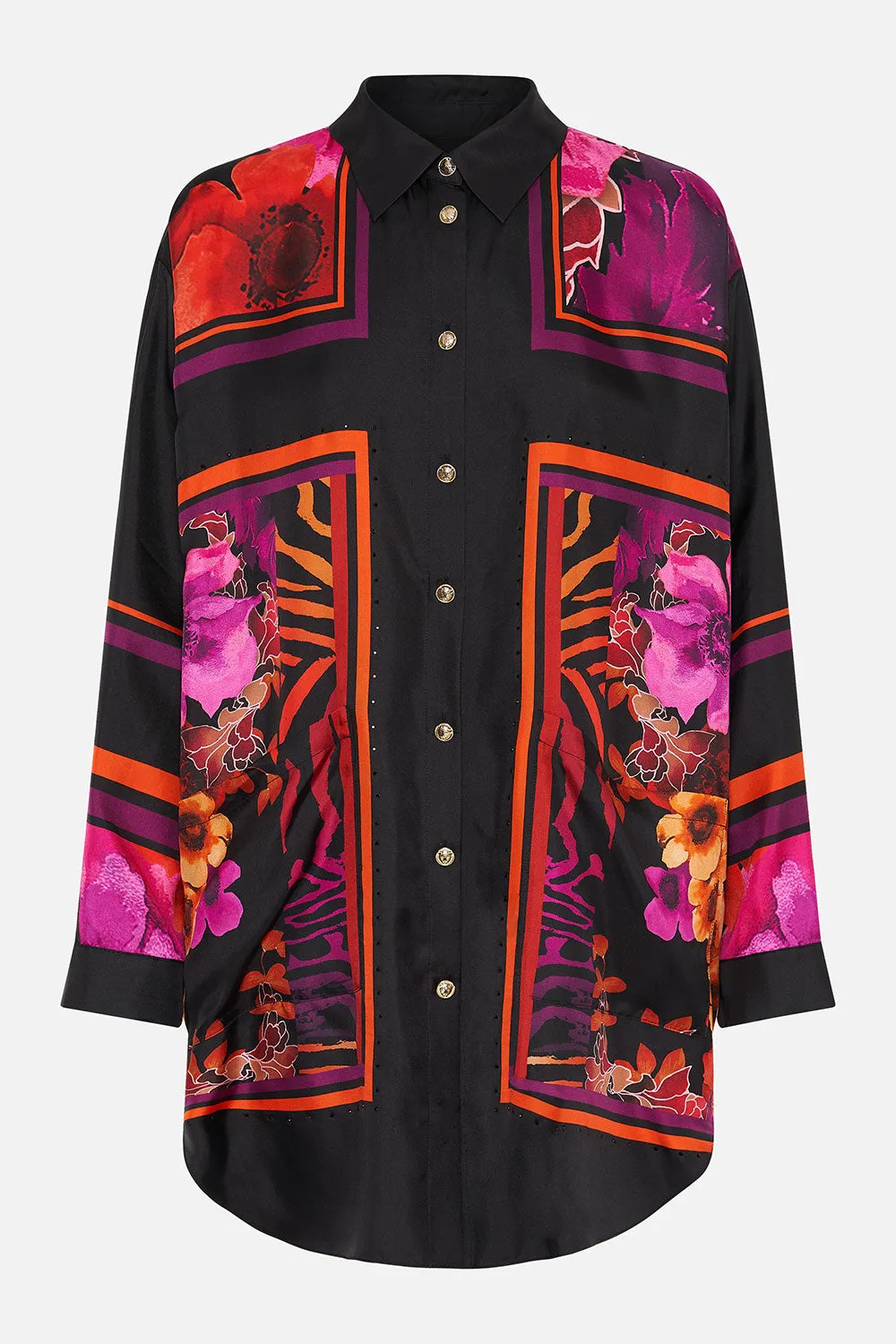 SHIRT TUNIC WITH POCKETS MIDNIGHT POPPY sold by Camilla product image thumbnail 3