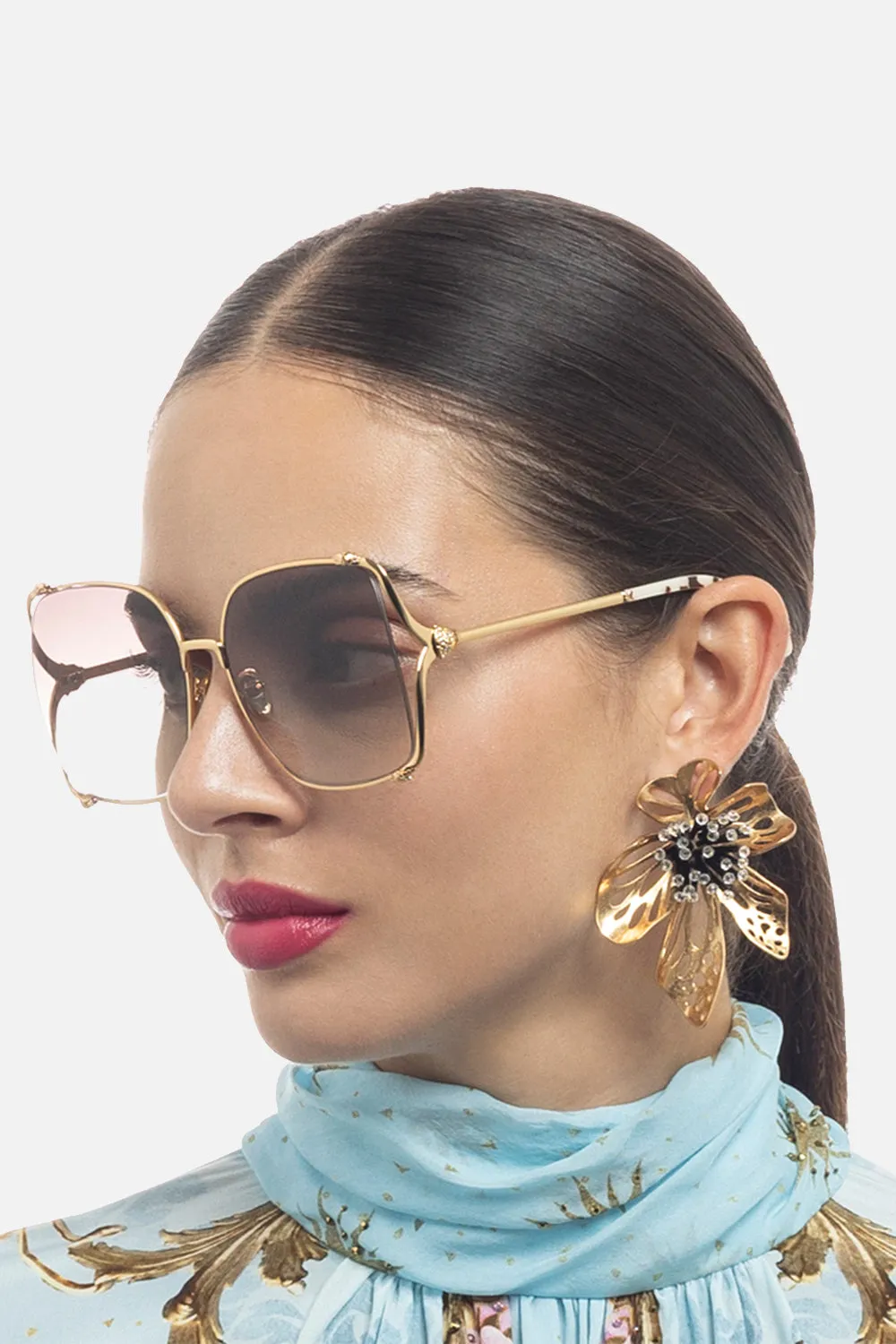 TOO GLAM TO GIVE A DAM SUNGLASSES GOLD / NUDE sold by Camilla product image thumbnail 5