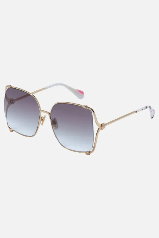 TOO GLAM TO GIVE A DAM SUNGLASSES GOLD / NUDE sold by Camilla