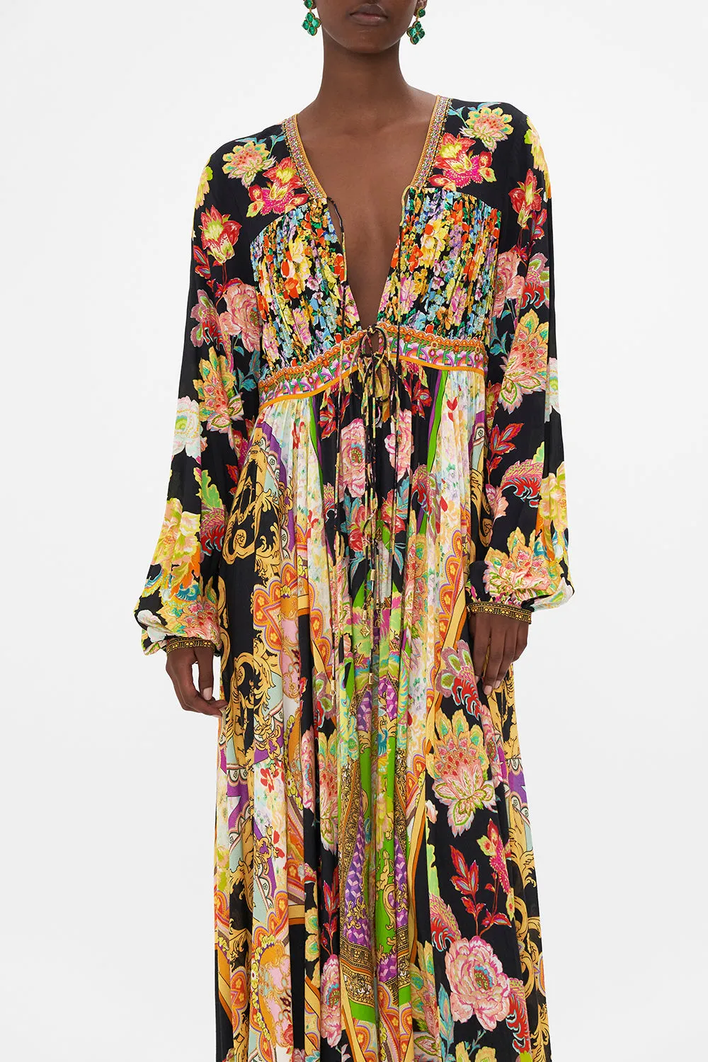 PEASANT DRESS WITH TIE FRONT SUNDOWNERS IN SICILY sold by Camilla product image thumbnail 5