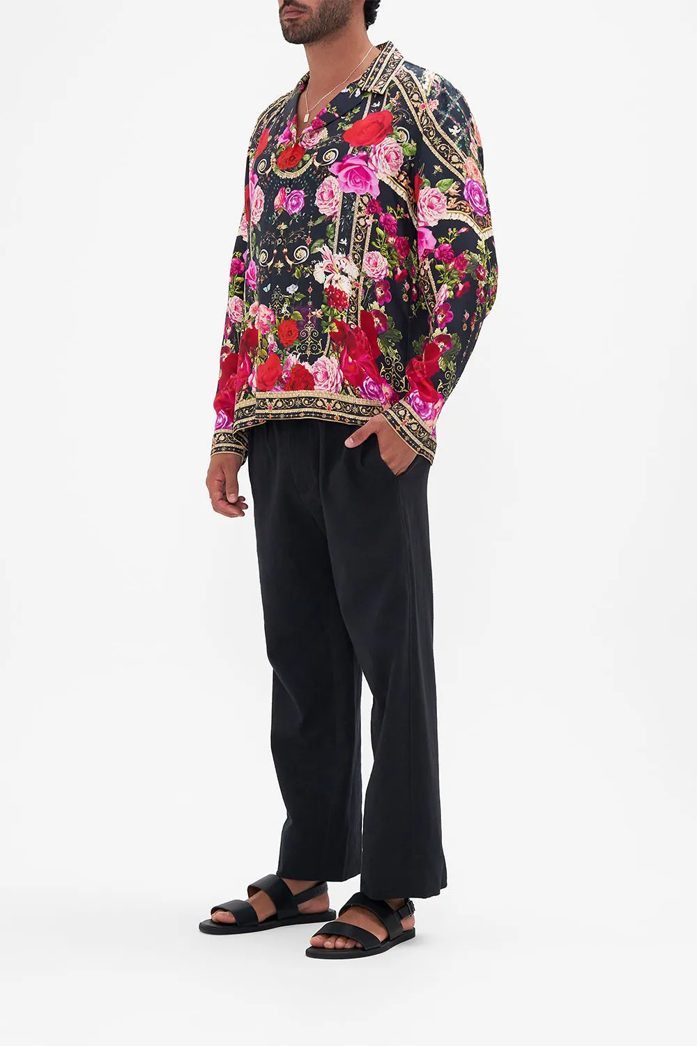 LONG SLEEVE CAMP COLLARED SHIRT RESERVATION FOR LOVE sold by Camilla product image thumbnail 4