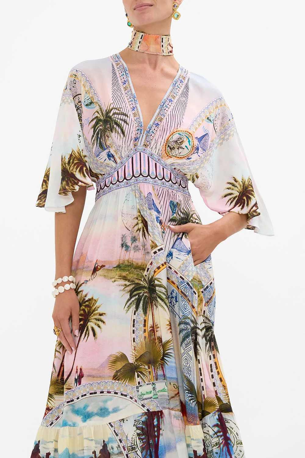 WAISTED DRESS WITH HEM RUFFLE CALL ME IN CAIRO sold by Camilla product image thumbnail 5