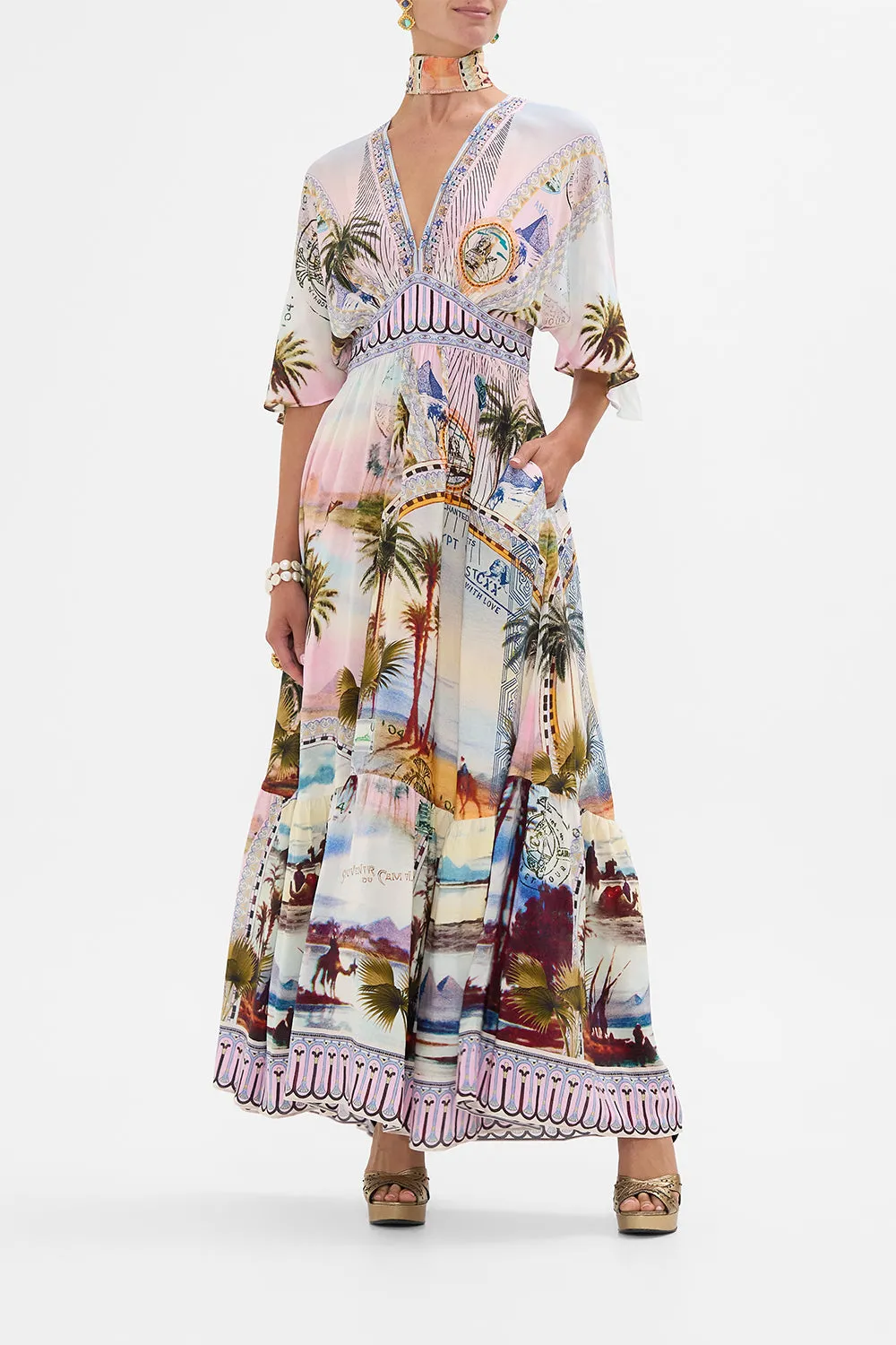 WAISTED DRESS WITH HEM RUFFLE CALL ME IN CAIRO sold by Camilla