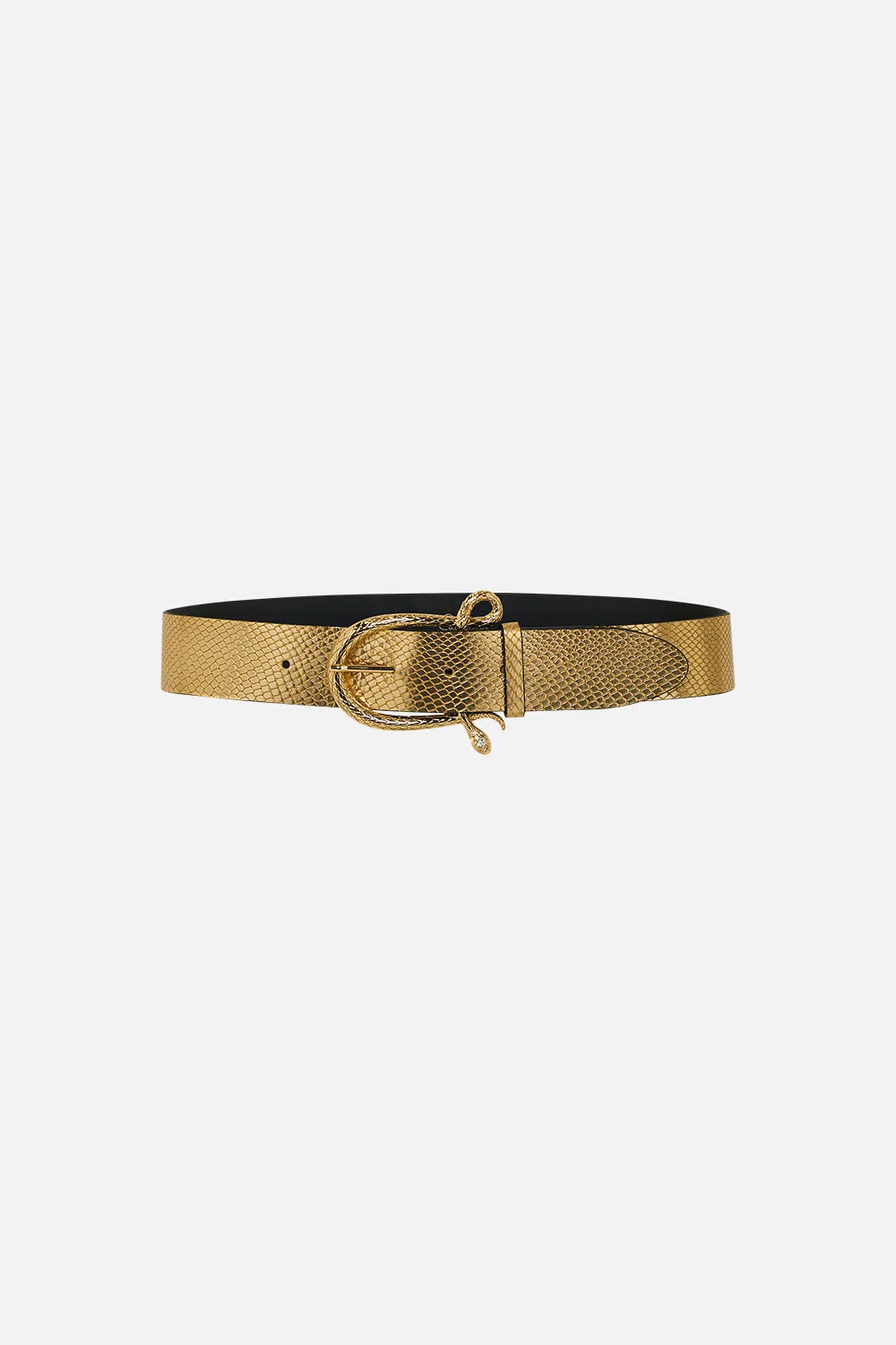 SNAKE BUCKLE BELT GOLD sold by Camilla