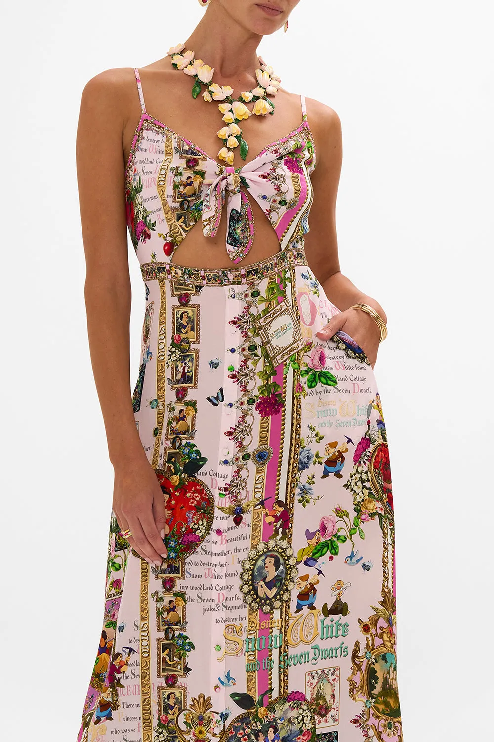 TIE FRONT CUT OUT MAXI DRESS MY SWEET SNOW WHITE sold by Camilla product image thumbnail 5