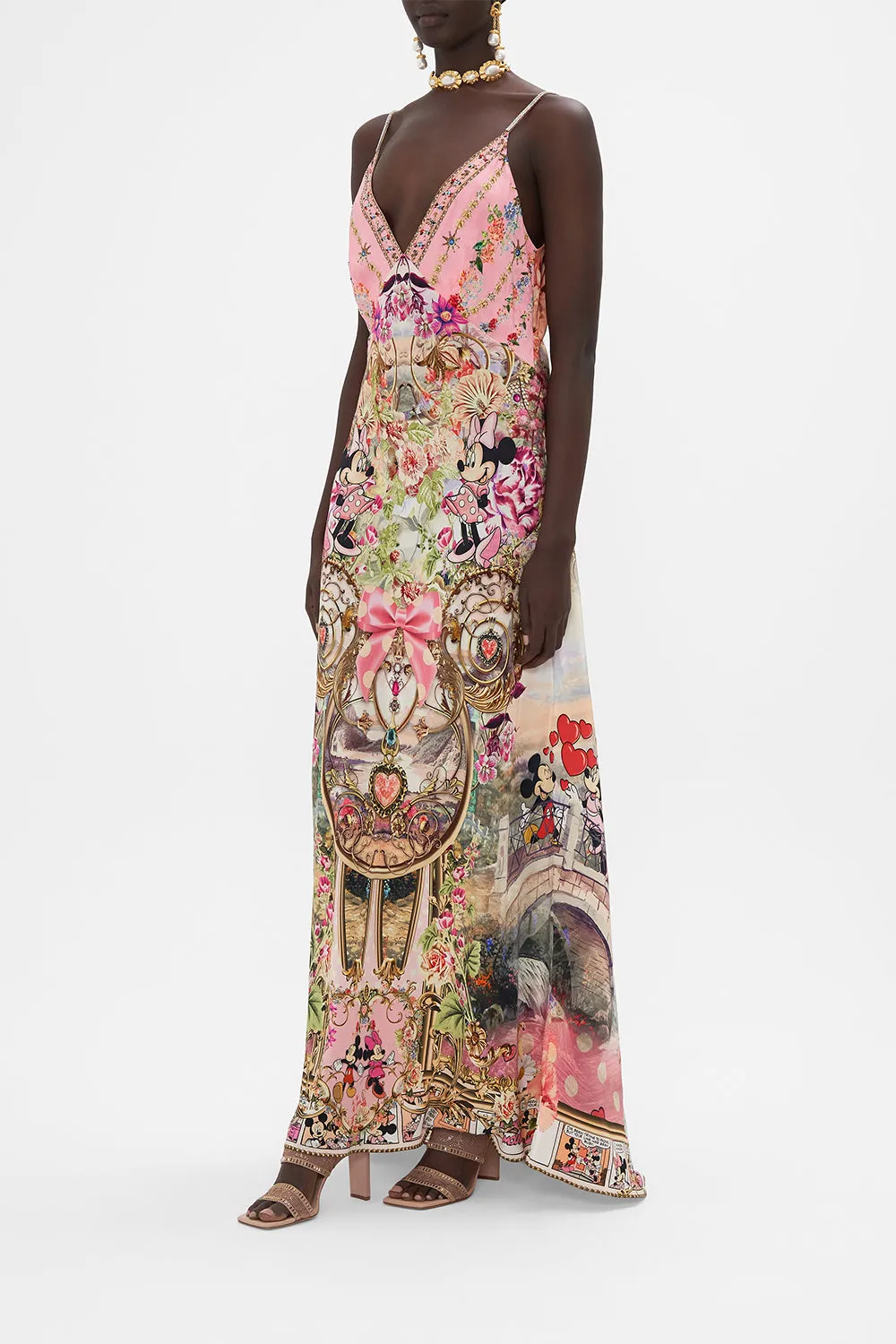 V NECK FULL LENGTH BIAS SLIP DRESS MINNIE MOUSE MAGIC sold by Camilla product image thumbnail 4