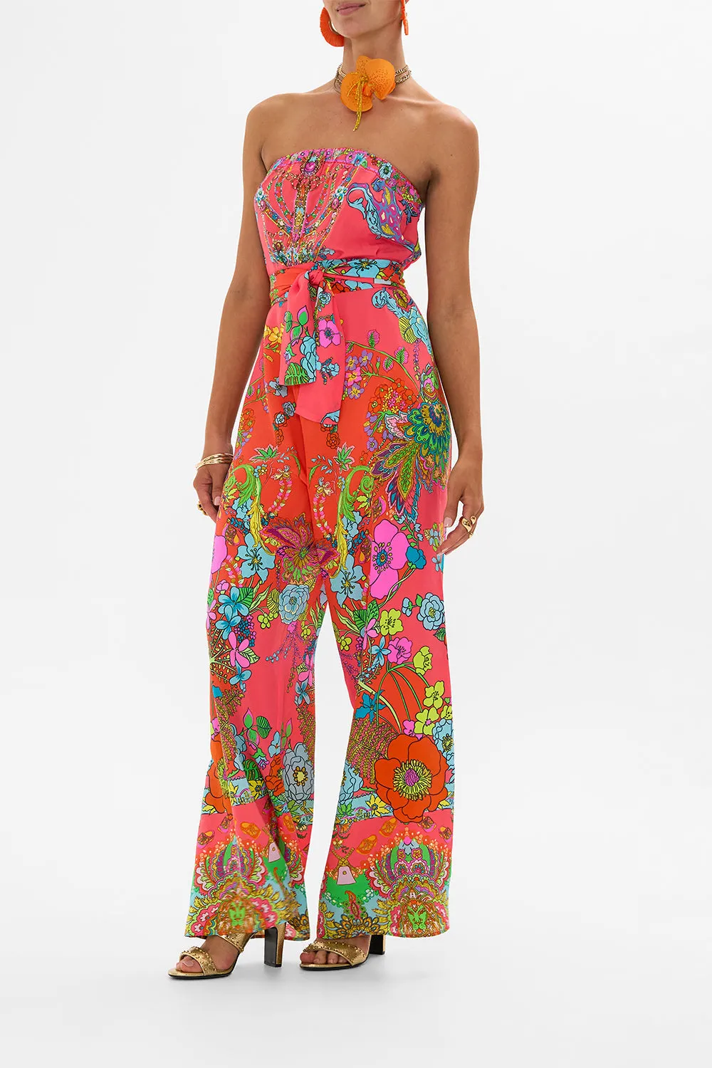 TIE WAIST STRAPLESS JUMPSUIT WINDMILLS AND WILDFLOWERS sold by Camilla product image thumbnail 4