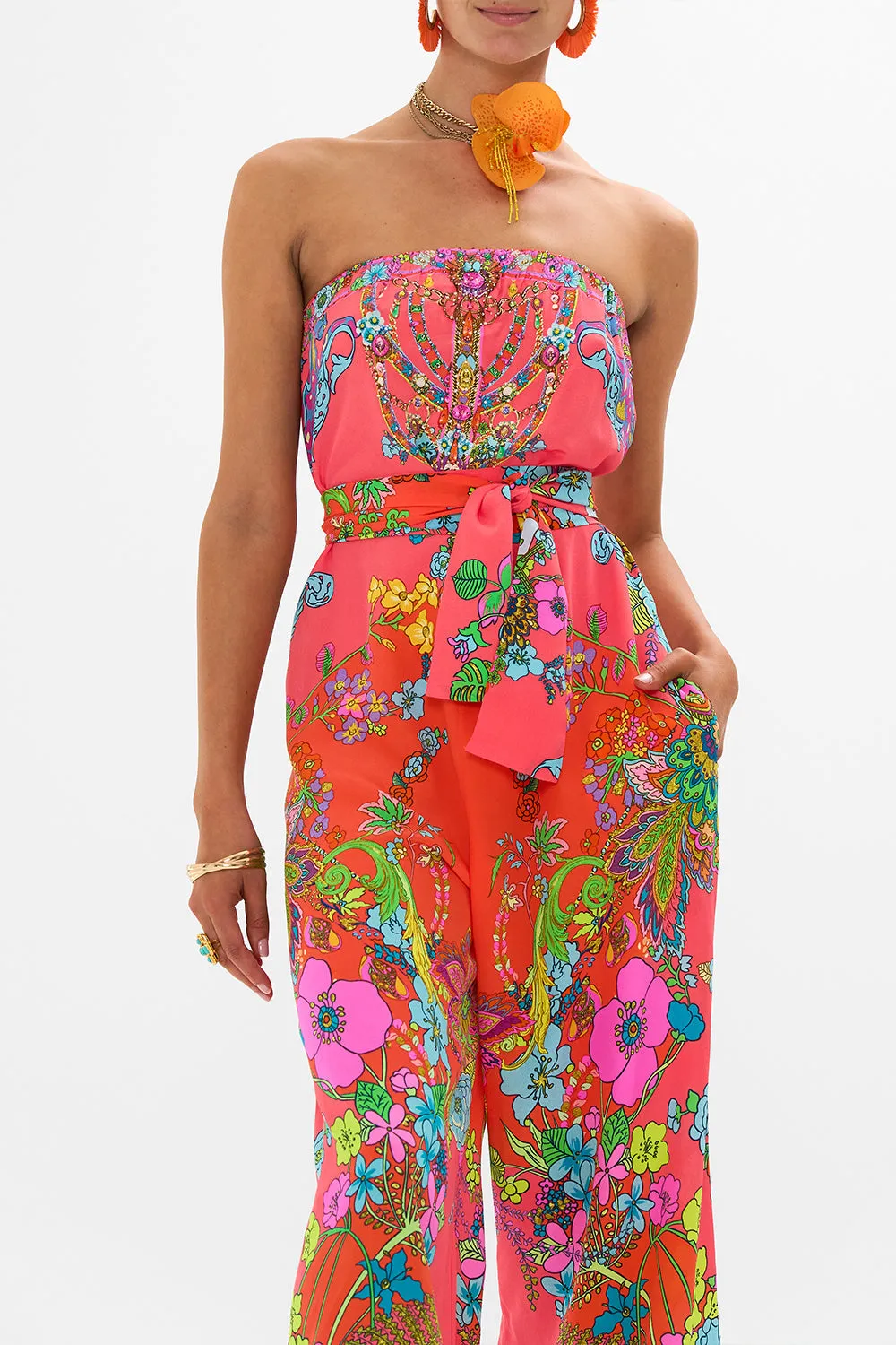 TIE WAIST STRAPLESS JUMPSUIT WINDMILLS AND WILDFLOWERS sold by Camilla product image thumbnail 5