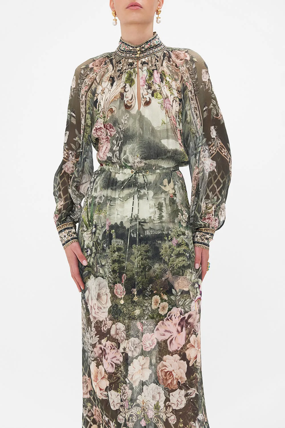 LONG SLEEVE DRESS WITH COLLAR GARDEN OF GOOD FORTUNE sold by Camilla product image thumbnail 5