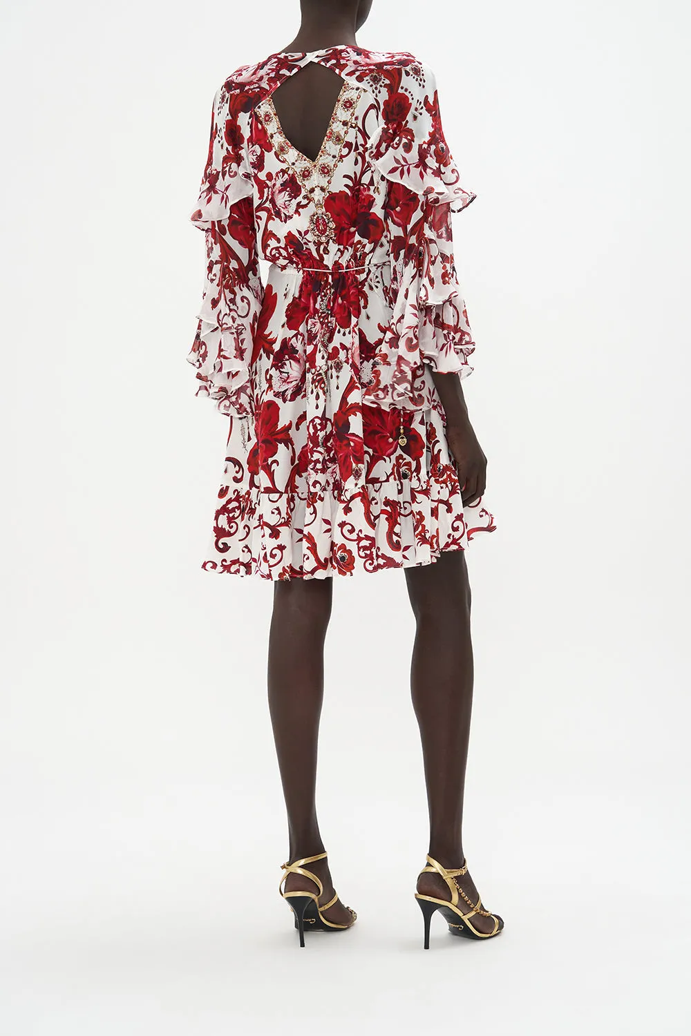 SHORT WRAP DRESS WITH RUFFLES CROWN OF THORNS sold by Camilla product image thumbnail 2