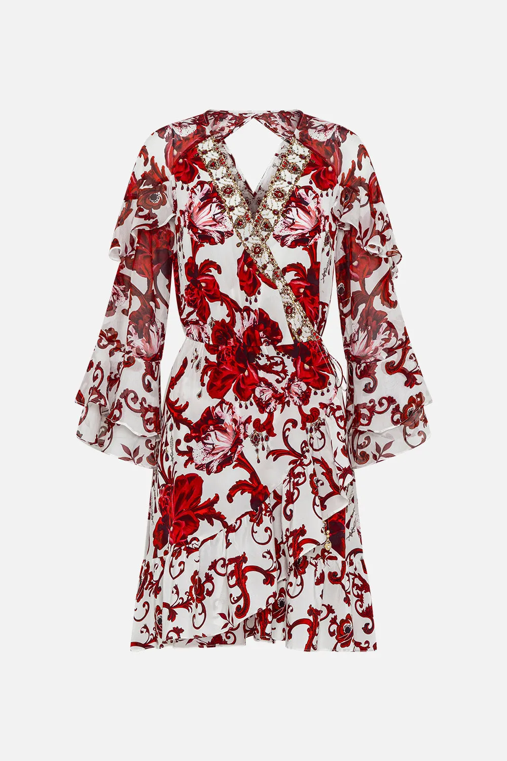 SHORT WRAP DRESS WITH RUFFLES CROWN OF THORNS sold by Camilla product image thumbnail 3