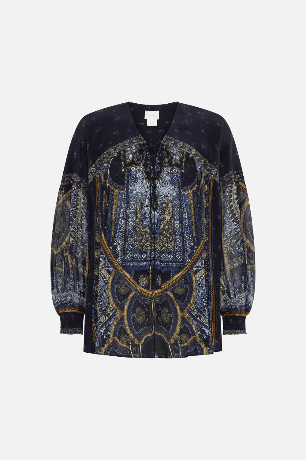 BLOUSON BLOUSE WITH NECK TIE FOREVER FAMILY sold by Camilla product image thumbnail 3