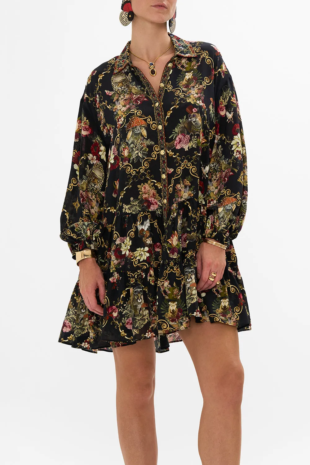 TIERED SHIRT DRESS TOLD IN THE TAPESTRY sold by Camilla product image thumbnail 5