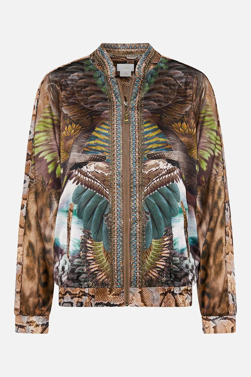 ENCASED ELASTIC RAGLAN BOMBER CALL OF THE FALCON sold by Camilla product image thumbnail 3