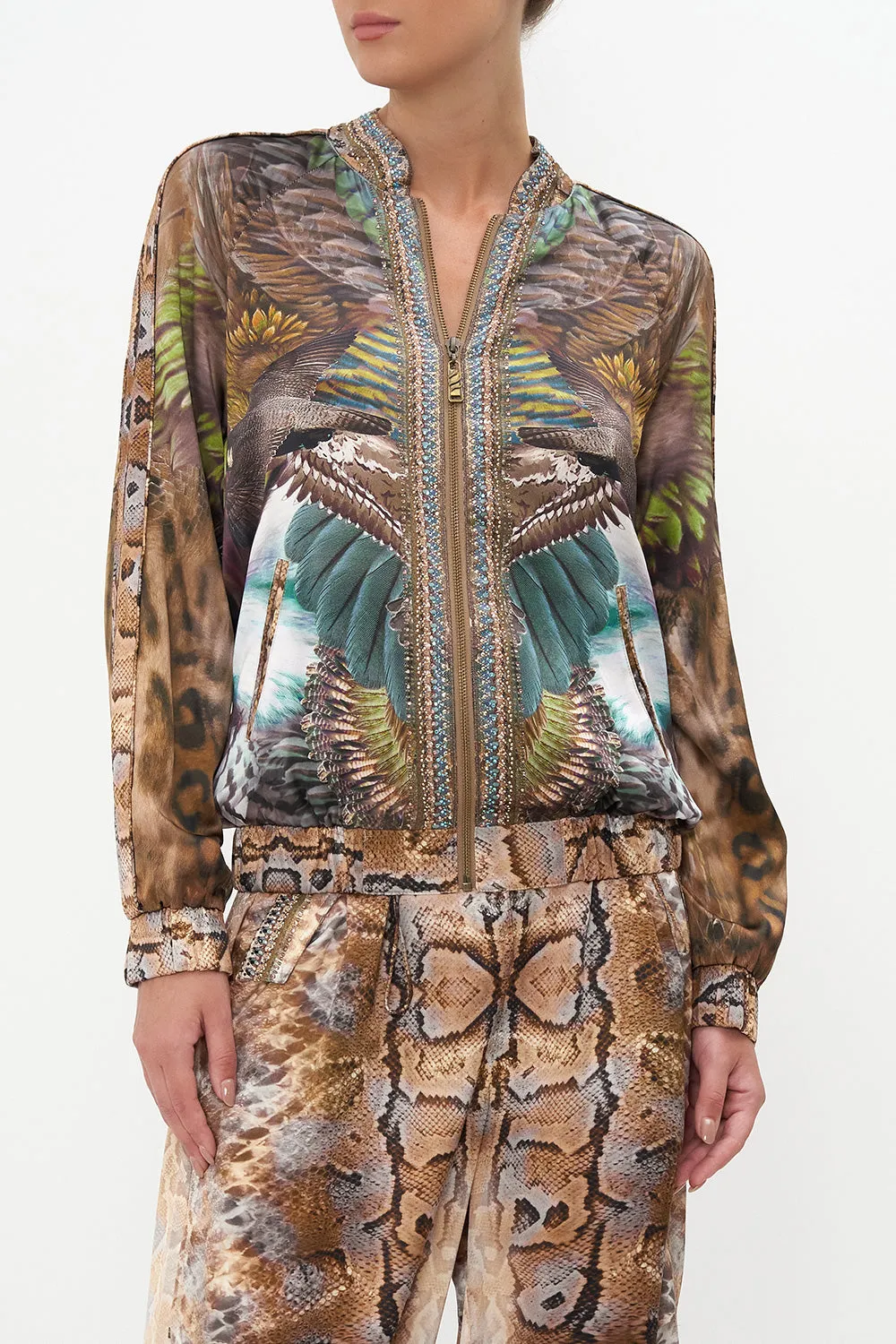 ENCASED ELASTIC RAGLAN BOMBER CALL OF THE FALCON sold by Camilla product image thumbnail 5