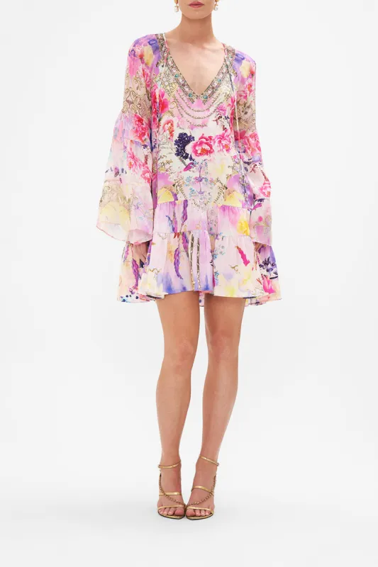 A-LINE GATHERED PANEL DRESS SONIC SYMPHONIES sold by Camilla