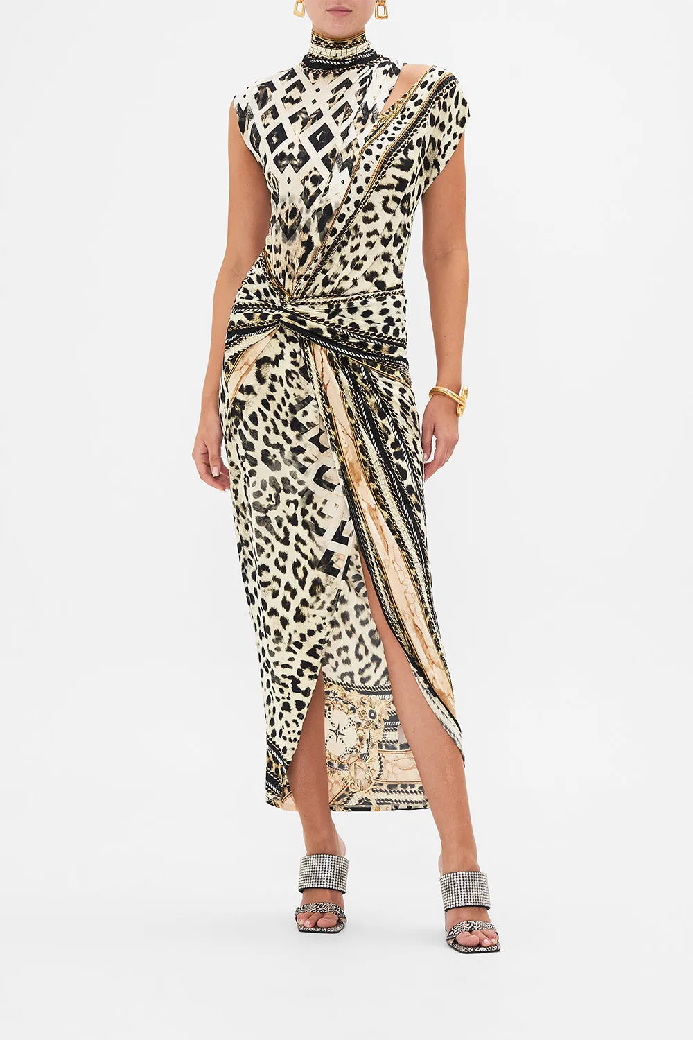 GATHERED COLUMN JERSEY DRESS MOSAIC MUSE sold by Camilla