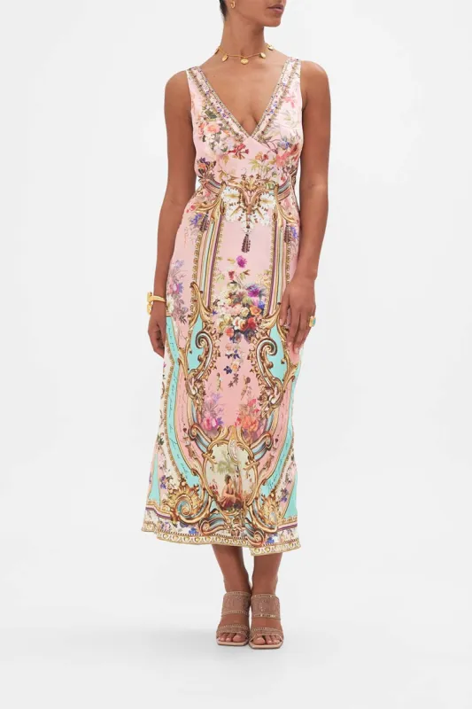 V-NECK SLIP DRESS LETTERS FROM THE PINK ROOM sold by Camilla