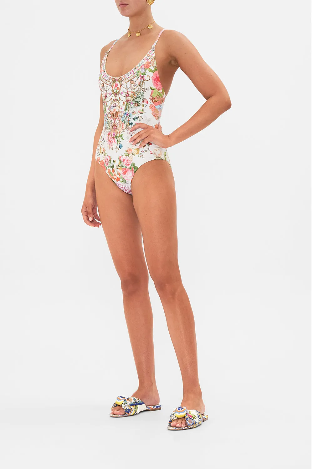 SCOOP NECK ONE PIECE WITH BUTTONS SEW YESTERDAY sold by Camilla product image thumbnail 4