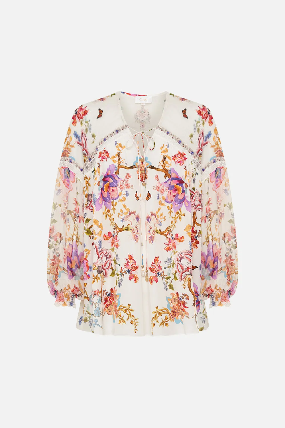 BLOUSON BLOUSE WITH NECK TIE SPIDER GIRL sold by Camilla product image thumbnail 3