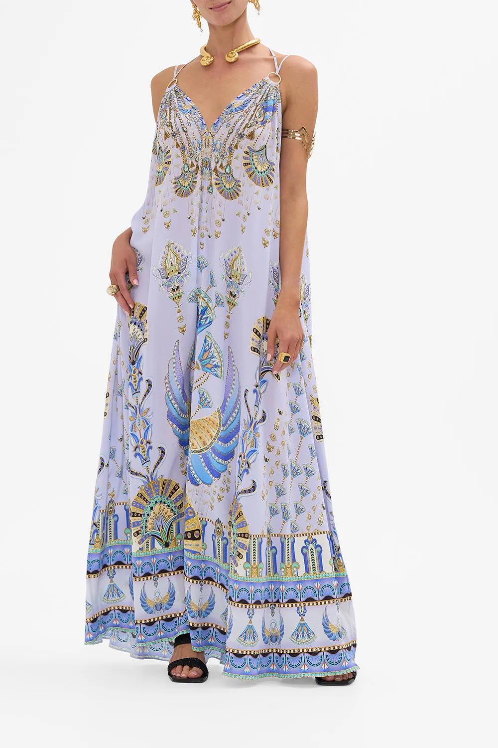 RING DETAIL STRAP DRESS UNDER SCARAB SKIES sold by Camilla