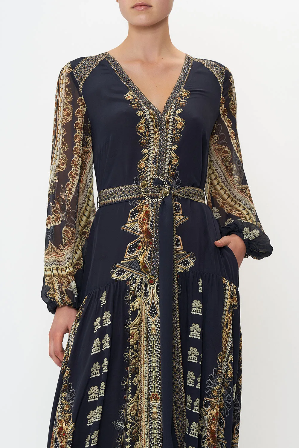 V NECK DRESS WITH BELT ITS ALL OVER TORERO sold by Camilla product image thumbnail 5