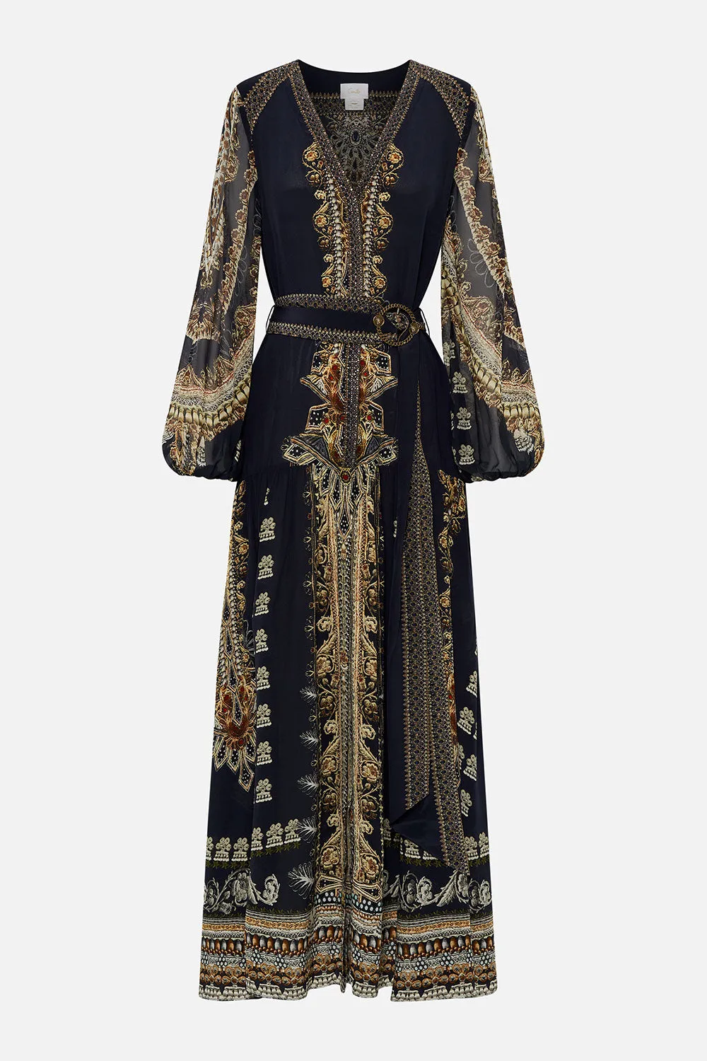 V NECK DRESS WITH BELT ITS ALL OVER TORERO sold by Camilla product image thumbnail 3