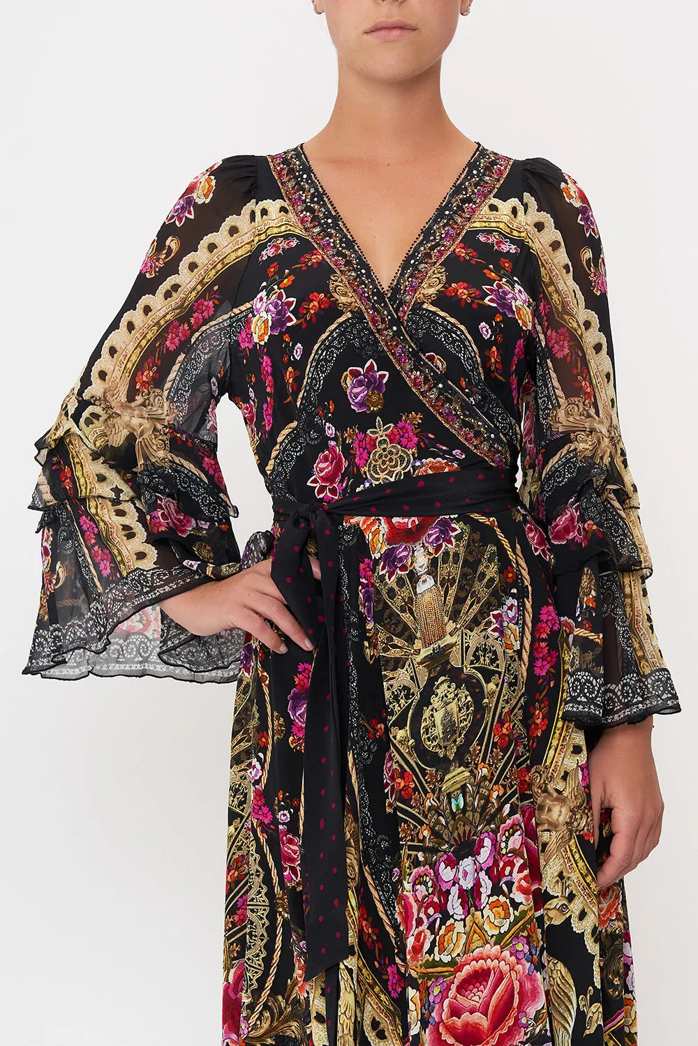 WRAP DRESS WITH RUFFLE SLEEVE DANCE WITH DUENDE sold by Camilla product image thumbnail 5