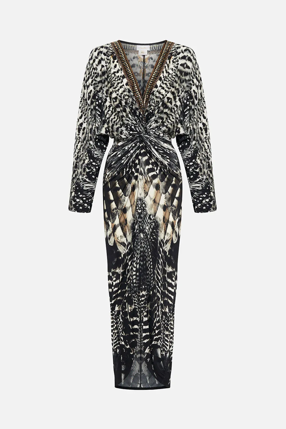 LONG SPLIT FRONT TWIST DRESS NIGHT OWL sold by Camilla product image thumbnail 3