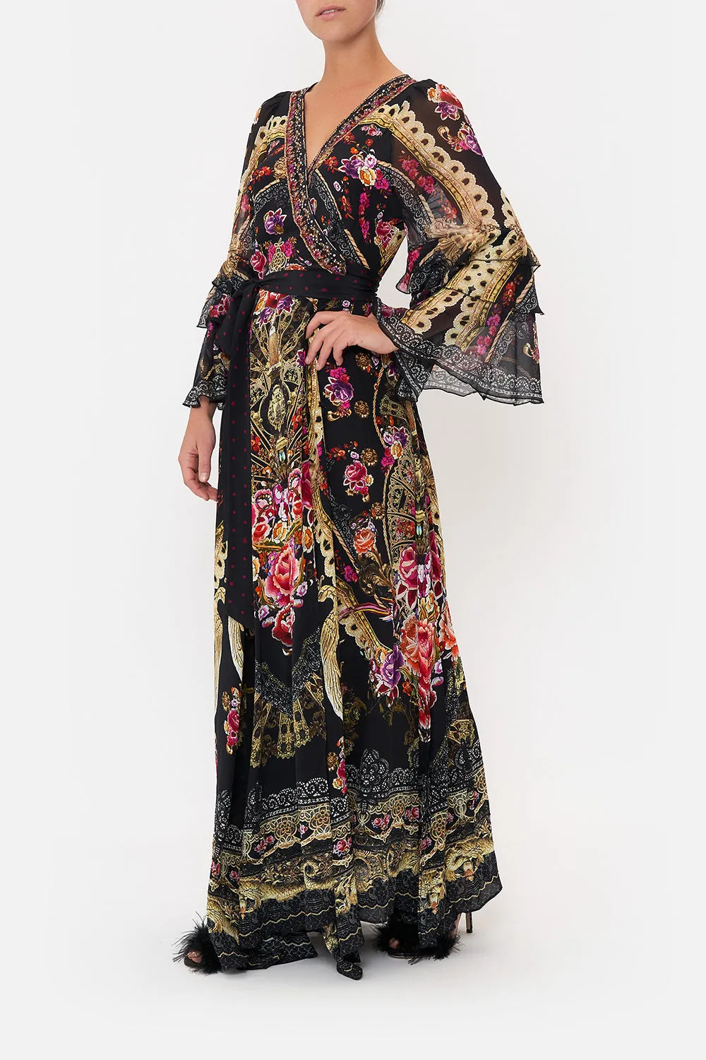 WRAP DRESS WITH RUFFLE SLEEVE DANCE WITH DUENDE sold by Camilla product image thumbnail 4
