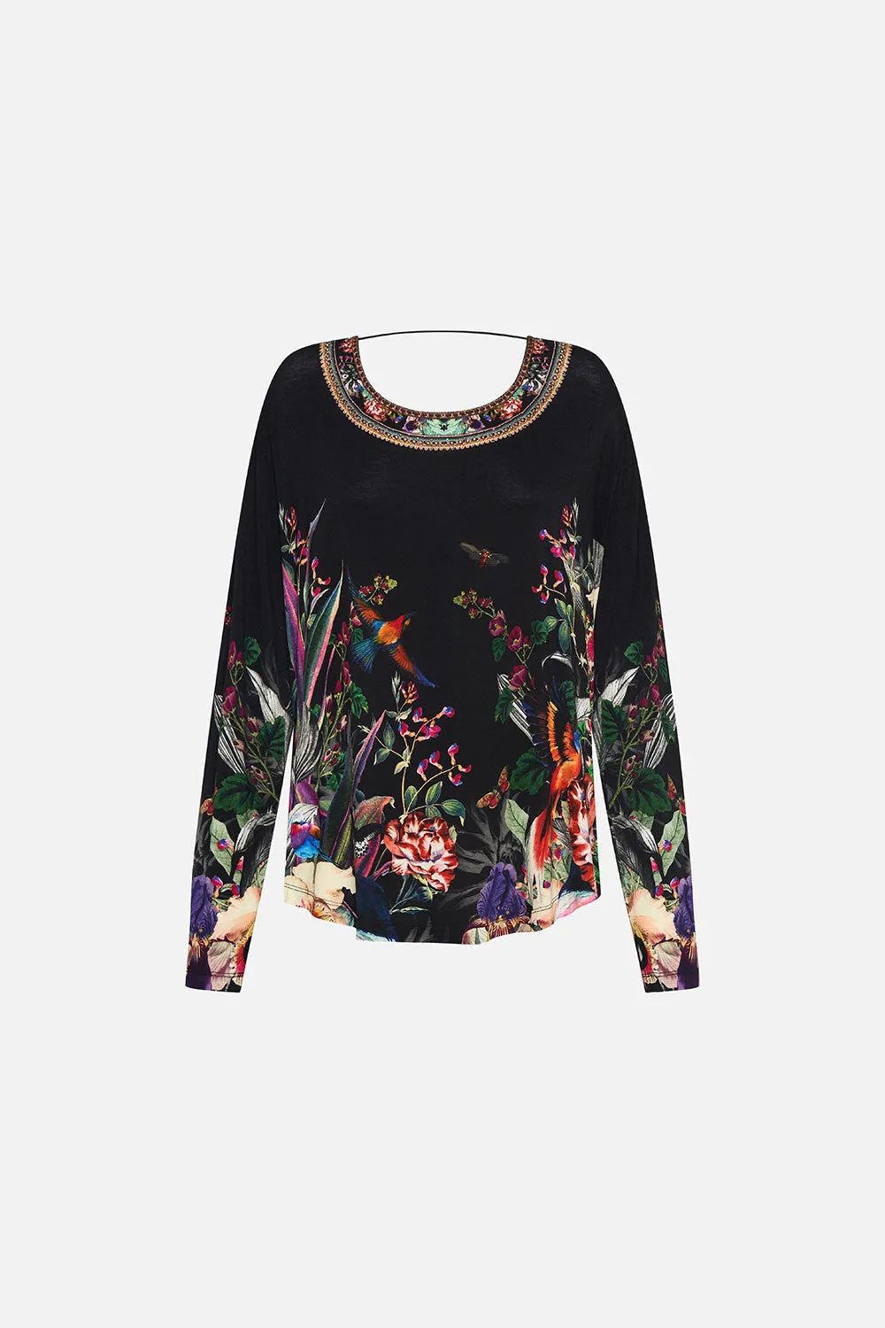 COWL BACK LONG SLEEVE TEE PARADISO PLACE sold by Camilla product image thumbnail 3