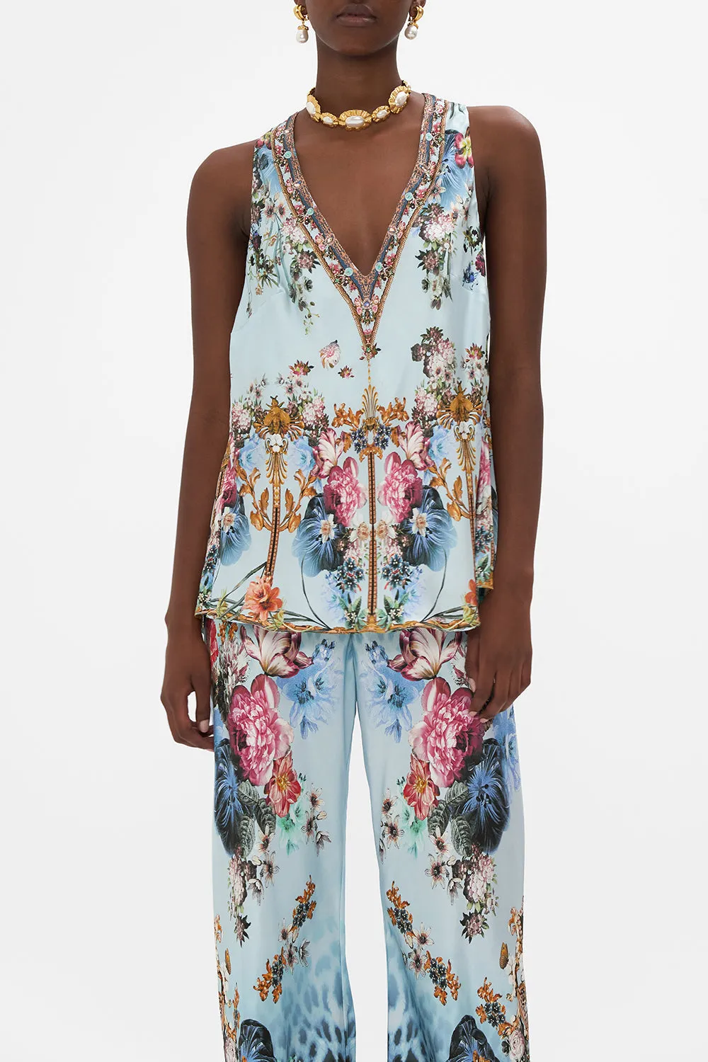 V NECK TOP WITH KNOT BACK LETTERS TO LEO sold by Camilla product image thumbnail 5