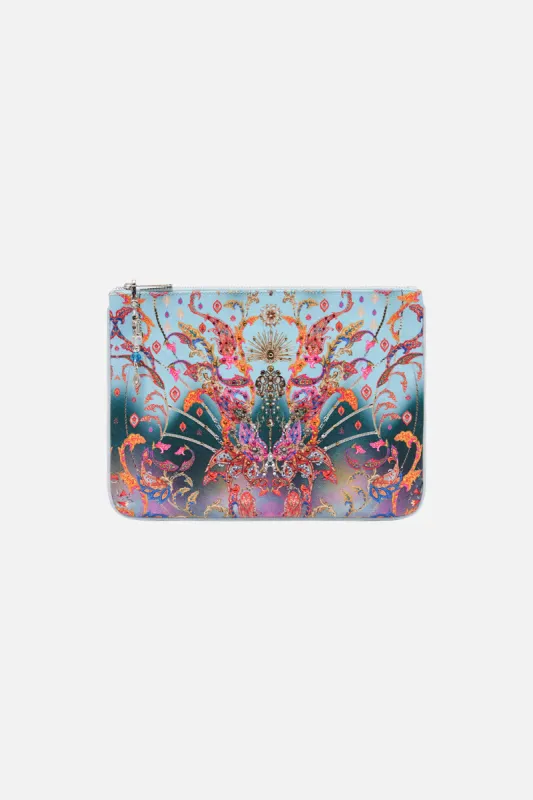 SMALL CANVAS CLUTCH WHAT LIES BENEATH sold by Camilla