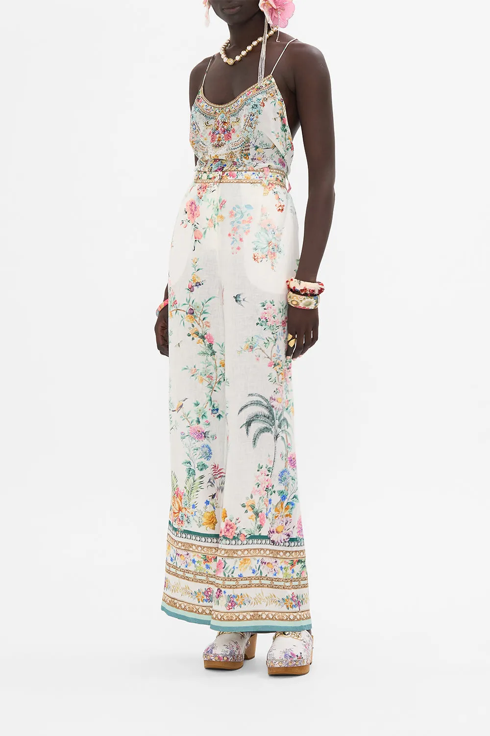 WIDE LEG WAISTED PANT PLUMES AND PARTERRES sold by Camilla product image thumbnail 4