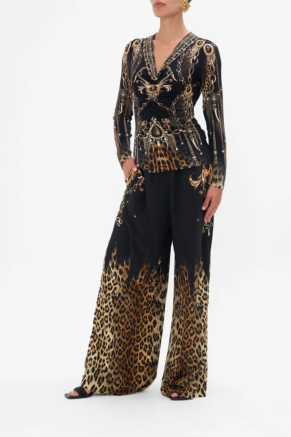 RUCHED LONG SLEEVE JERSEY TOP JUNGLE DREAMING sold by Camilla product image thumbnail 2