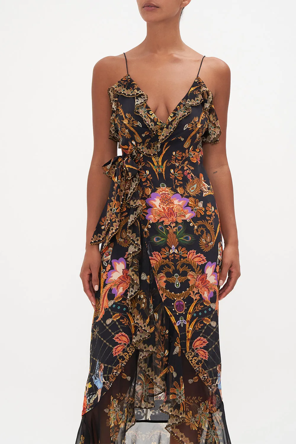 LONG WRAP DRESS WITH FRILL TO CATCH A SPIDER sold by Camilla product image thumbnail 5