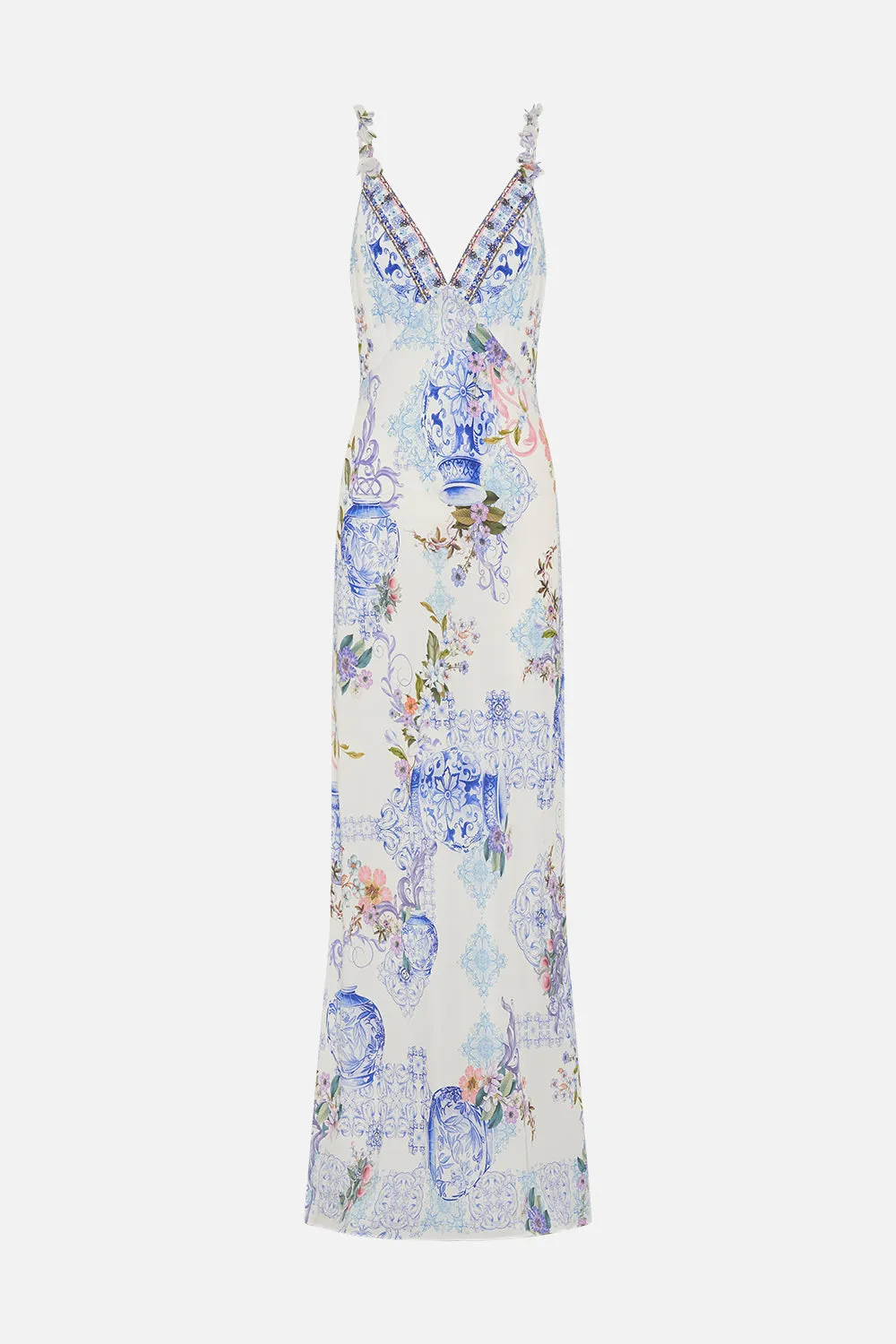 V NECK FULL LENGTH BIAS SLIP DRESS PAINT ME POSITANO sold by Camilla product image thumbnail 3