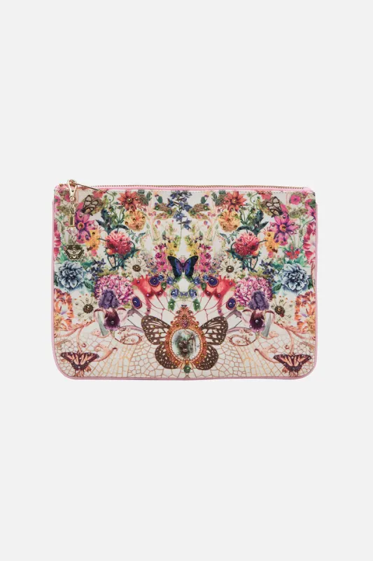 SMALL CANVAS CLUTCH QUEENS BEE HIVE sold by Camilla