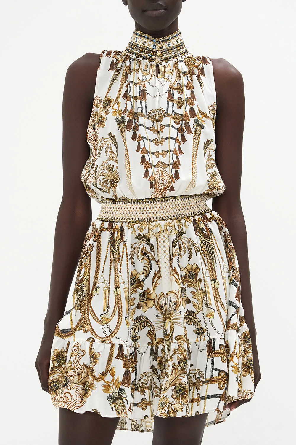 HIGH NECK SLEEVELESS MINI DRESS ROAD TO RICHESSE sold by Camilla product image thumbnail 5