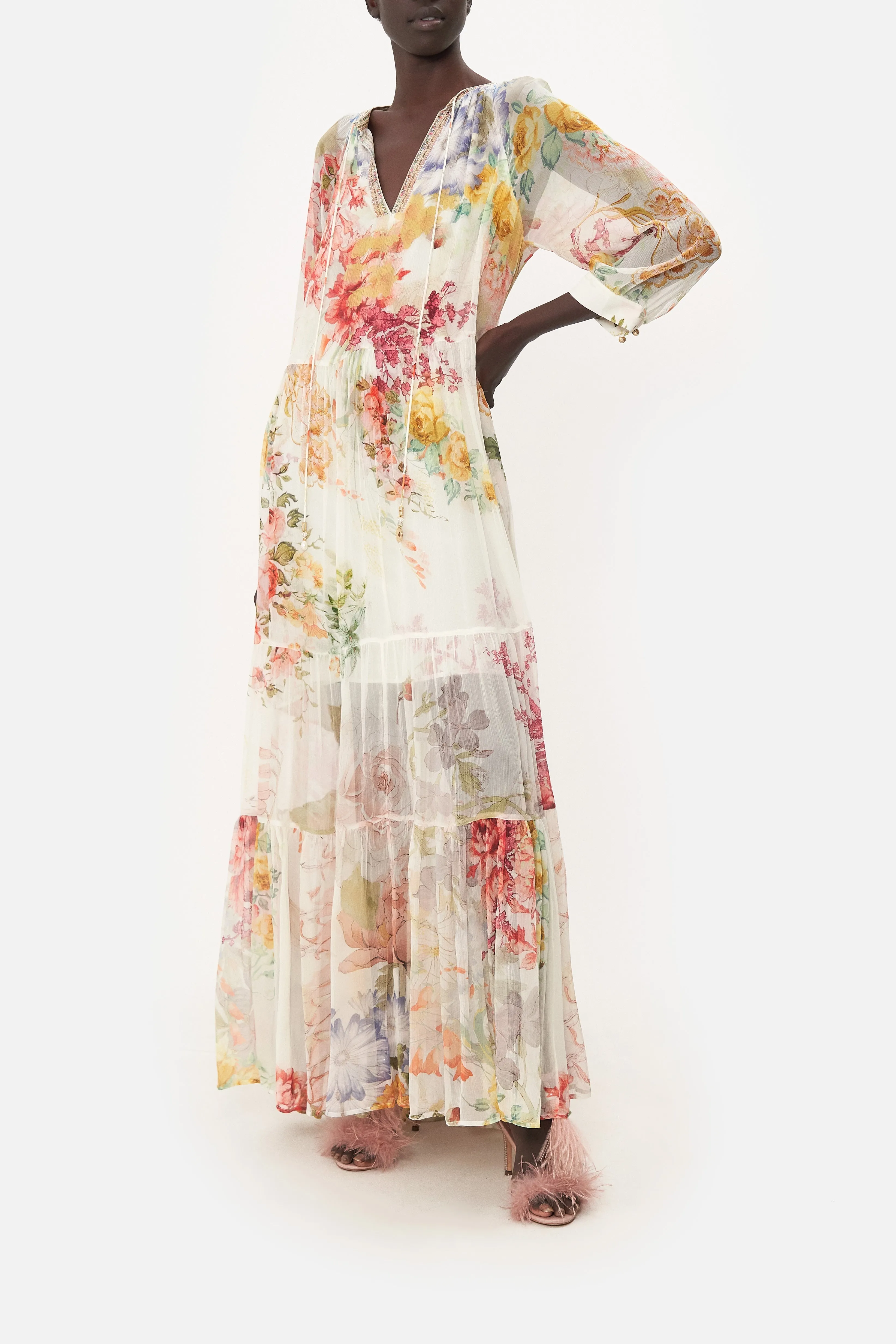 LONG GATHERED PANEL DRESS ROMANTIC RITES sold by Camilla