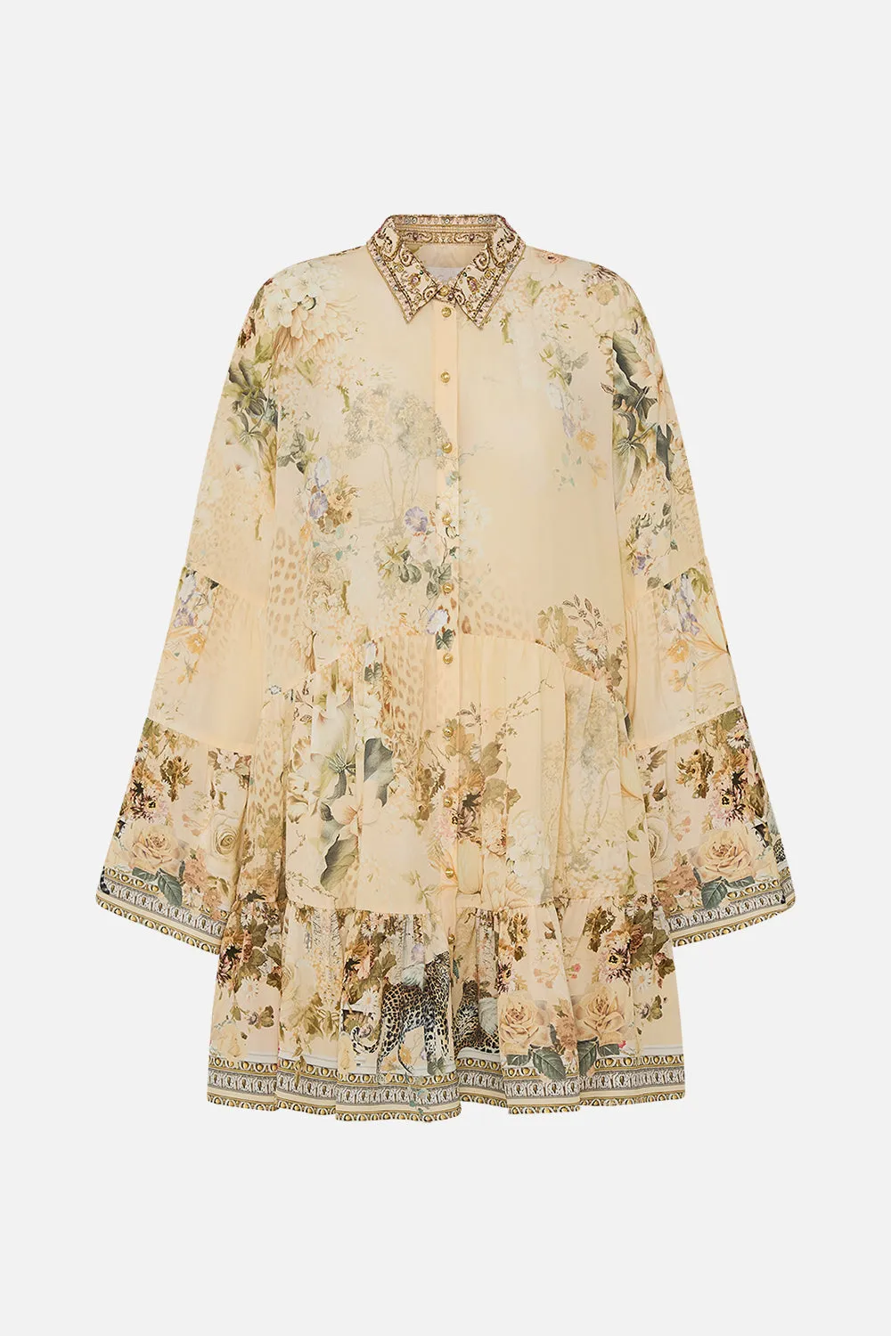 TIERED DRESS WITH COLLAR ADORNED IN ANTIQUITY sold by Camilla product image thumbnail 3