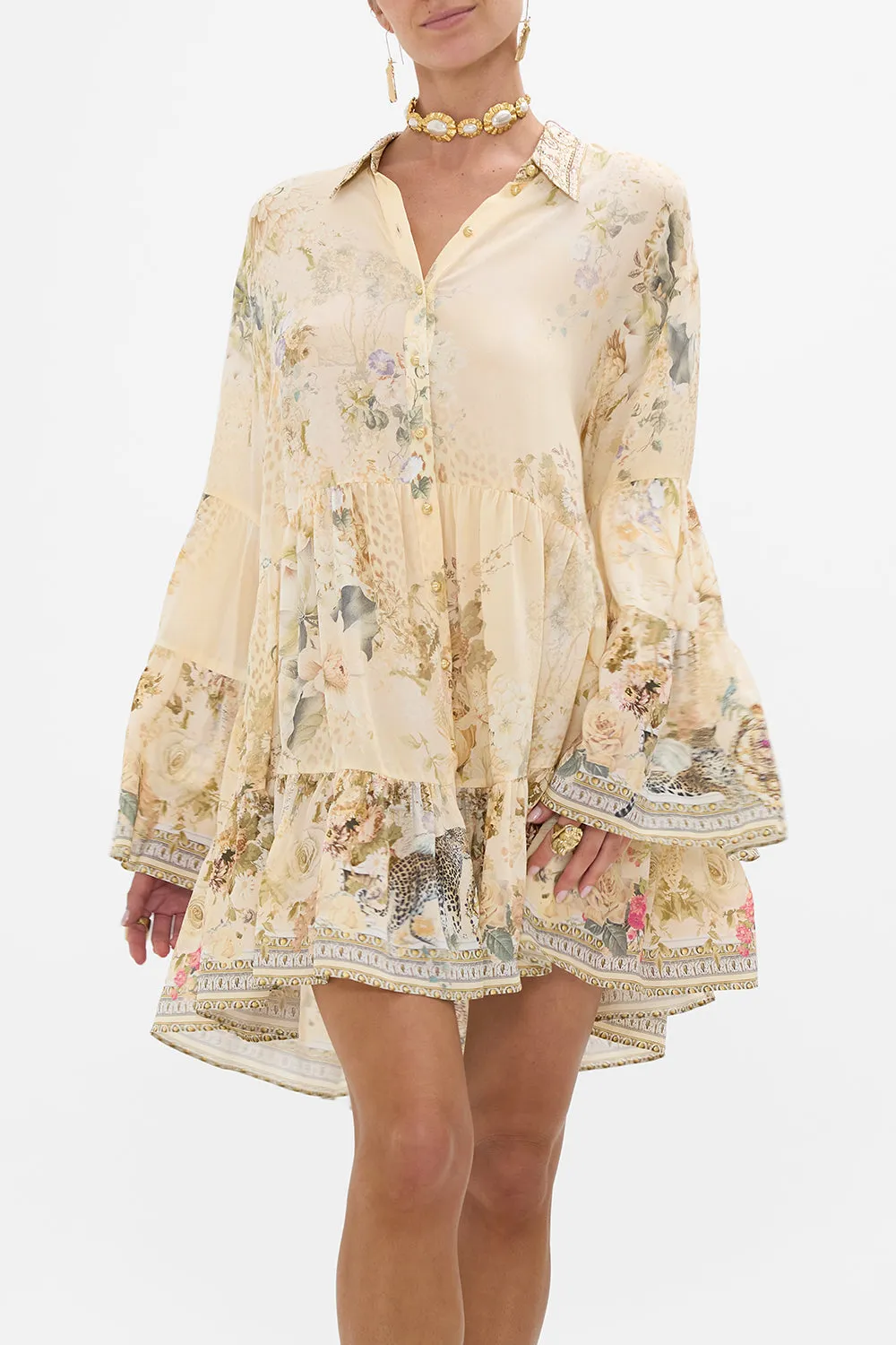 TIERED DRESS WITH COLLAR ADORNED IN ANTIQUITY sold by Camilla product image thumbnail 5