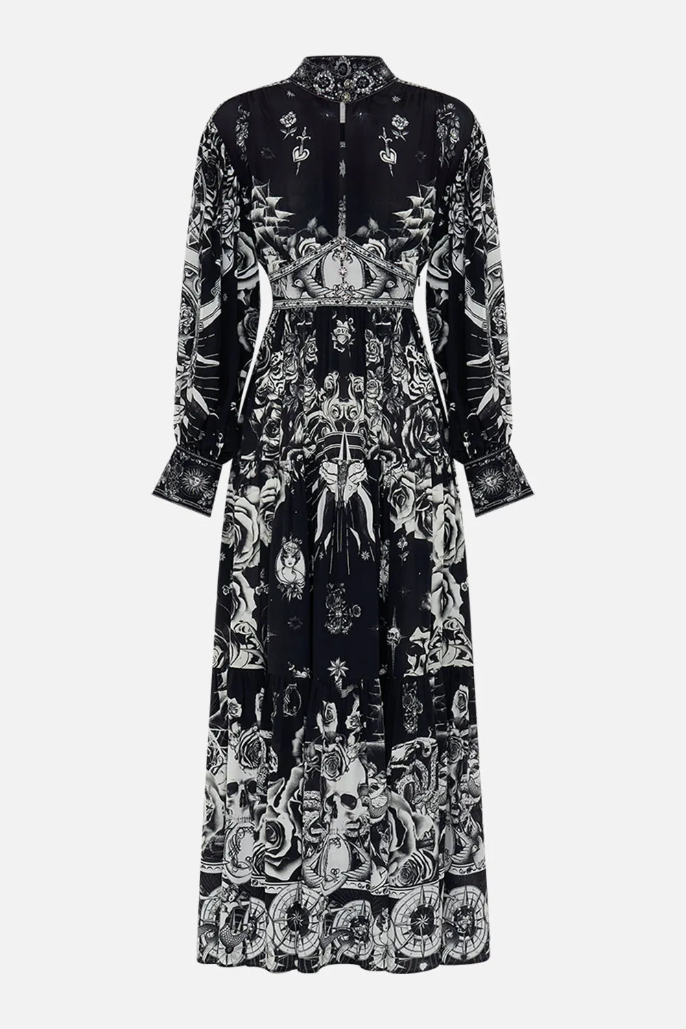 SHAPED WAISTBAND DRESS WITH TIERED SKIRT TALES OF TATTOO sold by Camilla product image thumbnail 3