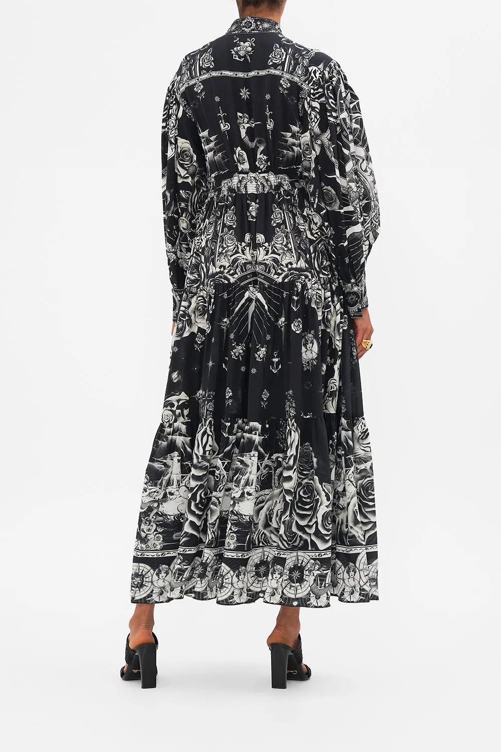 SHAPED WAISTBAND DRESS WITH TIERED SKIRT TALES OF TATTOO sold by Camilla product image thumbnail 2